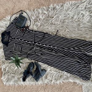 EUC Lularoe Amy Maxi Long Dress black and white